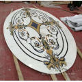 Beautiful Home Inlay marble floor waterjet medallion